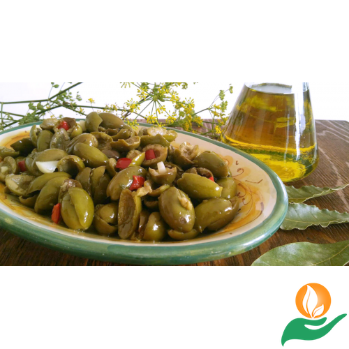 Olive bianche condite